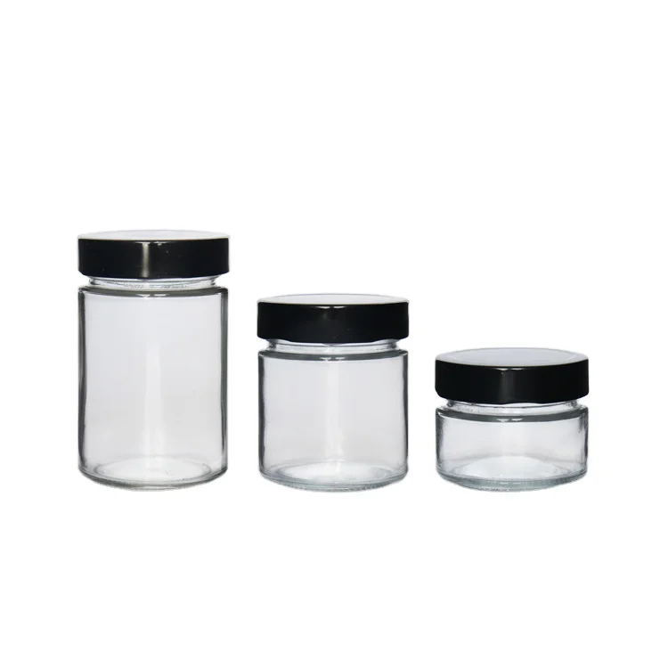 

106 ml 212 ml 314 ml Honey Jar Glass Jam Jar with Deep Twist Off Lids, Clear glass jar