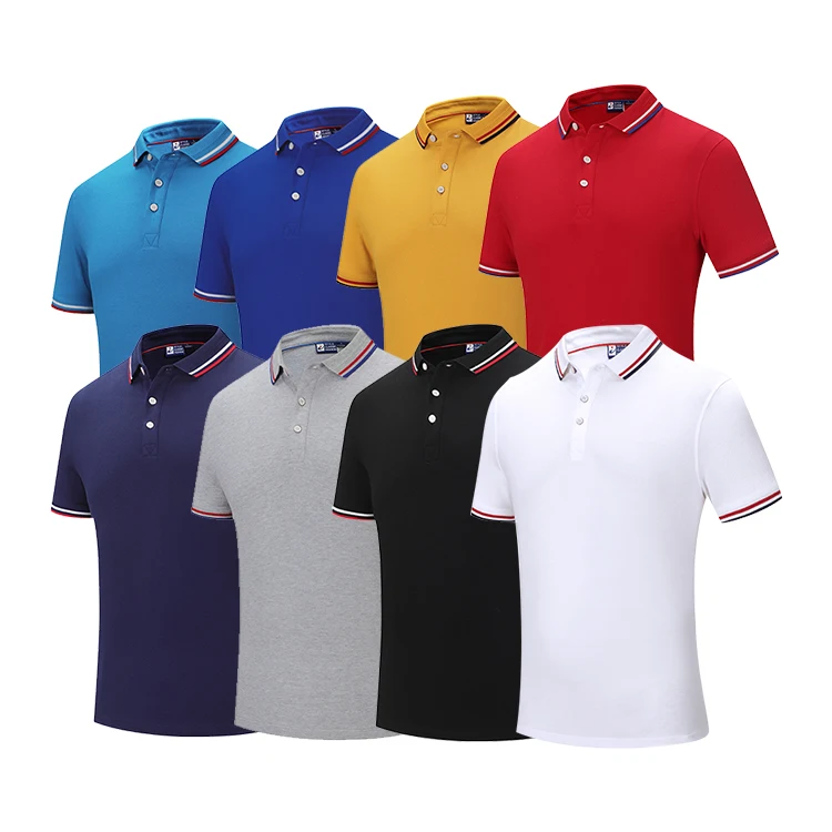 

wholesale multi color us designer high-quality unisex polo t-shirts for men 100% cotton, Can be customized