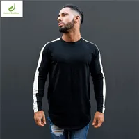 

New design cheap factory price muscle fit gym wear blank long sleeve t shirt for men