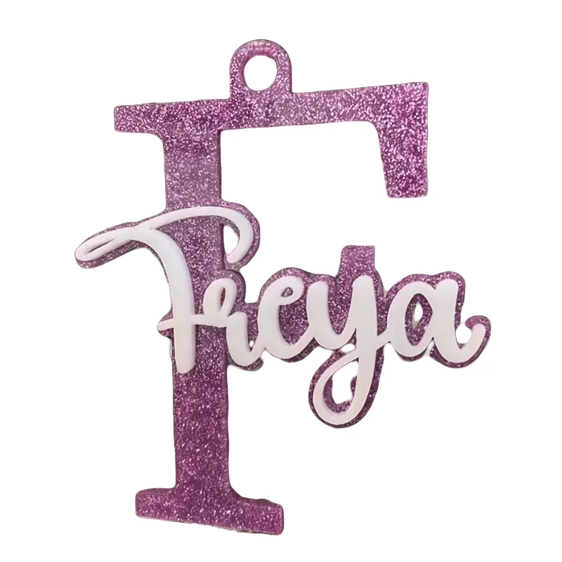 Custom Acrylic Name Letter Shape Christmas Ornament