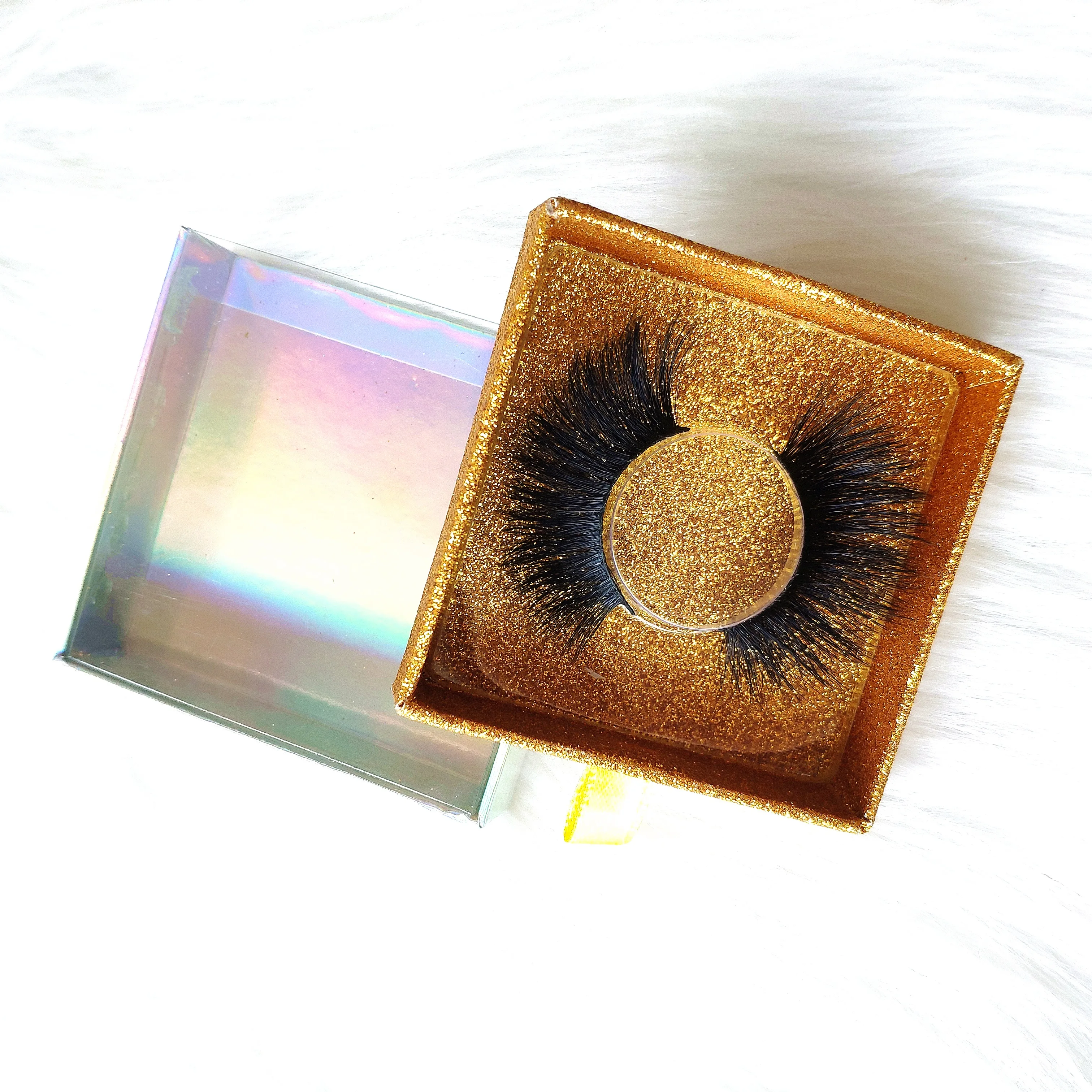 

Real Mink Eyelashes Luxury Custom Box Create Own Lash Brand Mink Lahes with square eyelash box