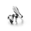 personalized design cz pave 925 sterling silver snake ring