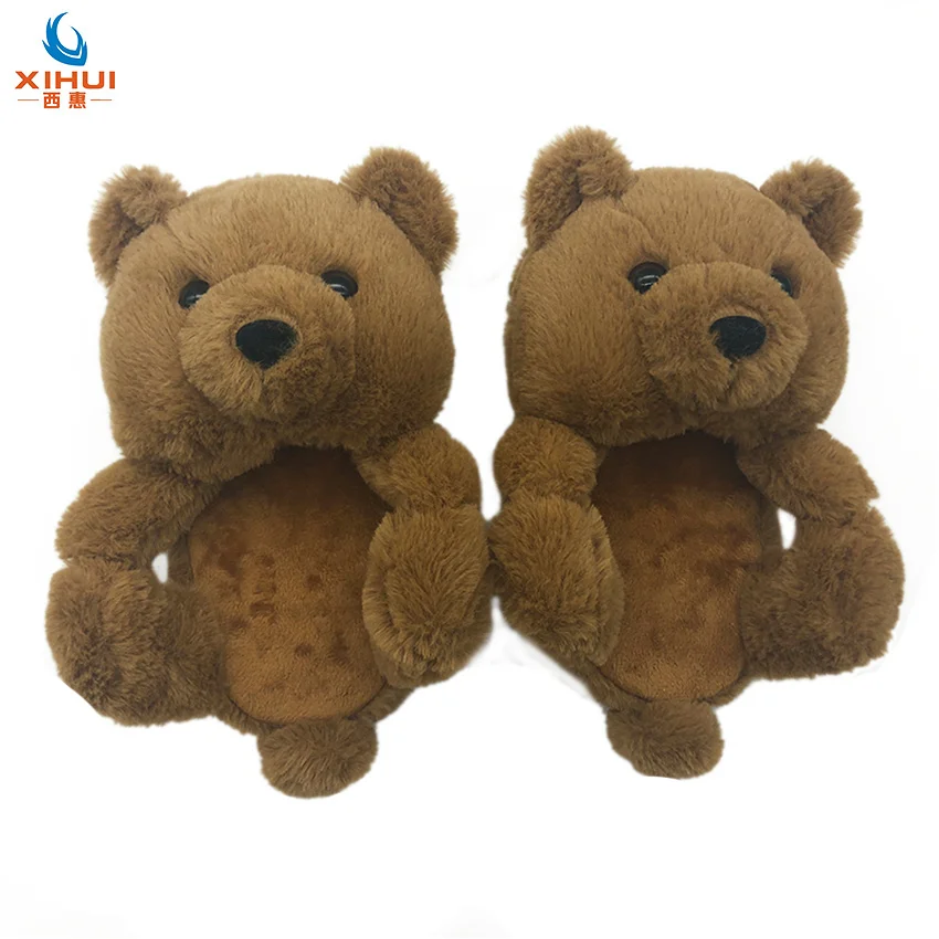 

2021 Latest Kids Teddy Bear Slippers indoor outdoor Kids Furry Slides Kids Clothing Anti Slip Slides Shoes for boy and girl, Customer's request