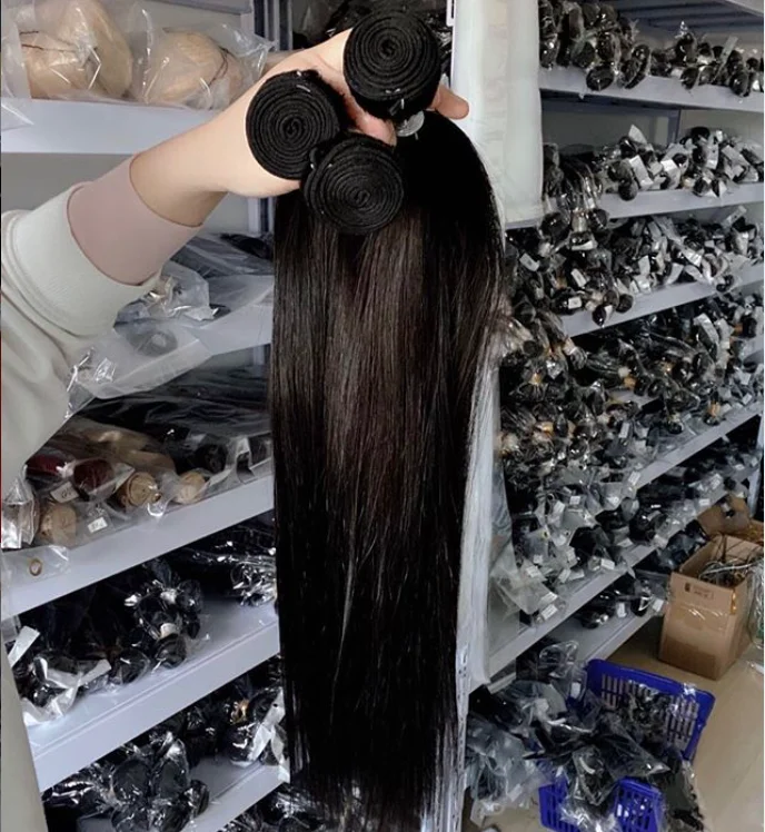 

Malaysian Straight Human Hair100% Human Hair Extensions Natural Black Sunlight Remy Hair Weave Bundles 1/3/4 bundle with closure, Natural black,1b