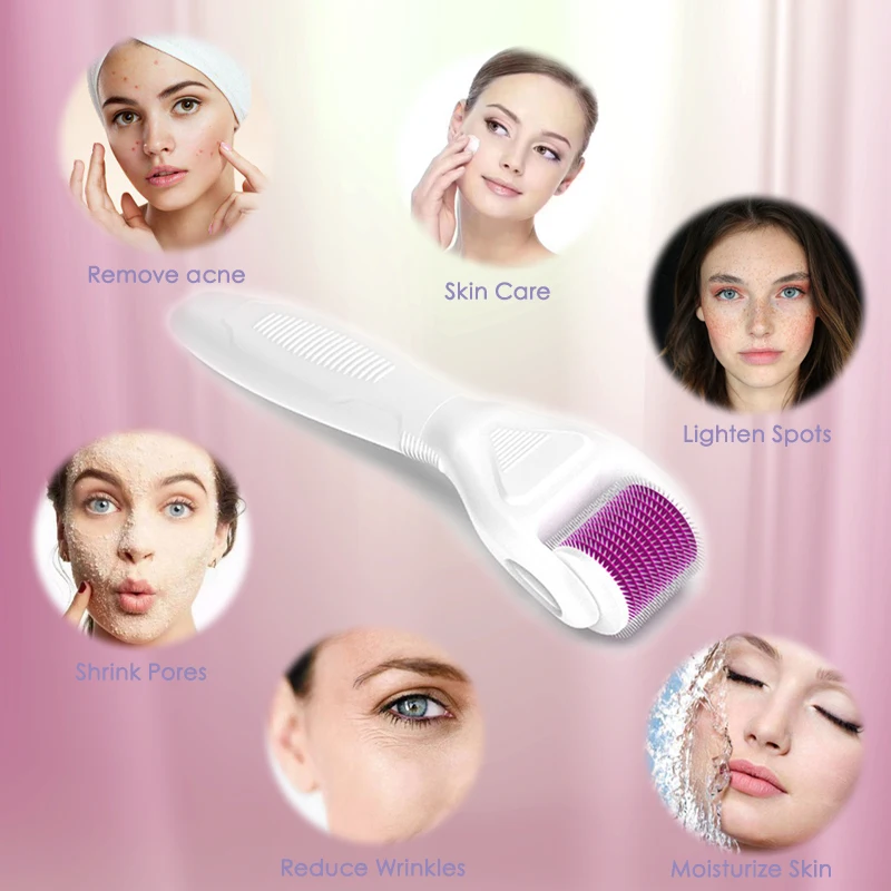 

Skin Care Derma Rolling System Micro 300 700 1200 Needle Derma Roller 4 in 1 Set