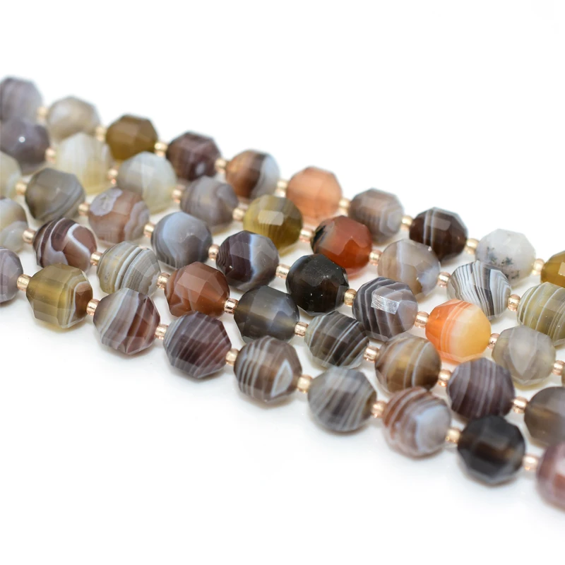 

Trade Insurance  Best Quality Bucket Shaped Persian Gulf Agate Loose Beads, Multicolor