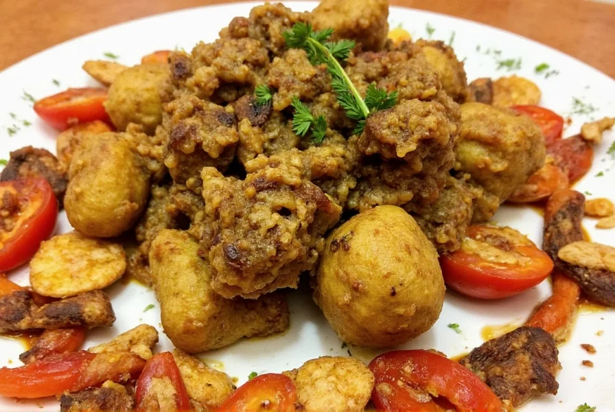 Traditional Ethiopian Doro Wat served with Injera