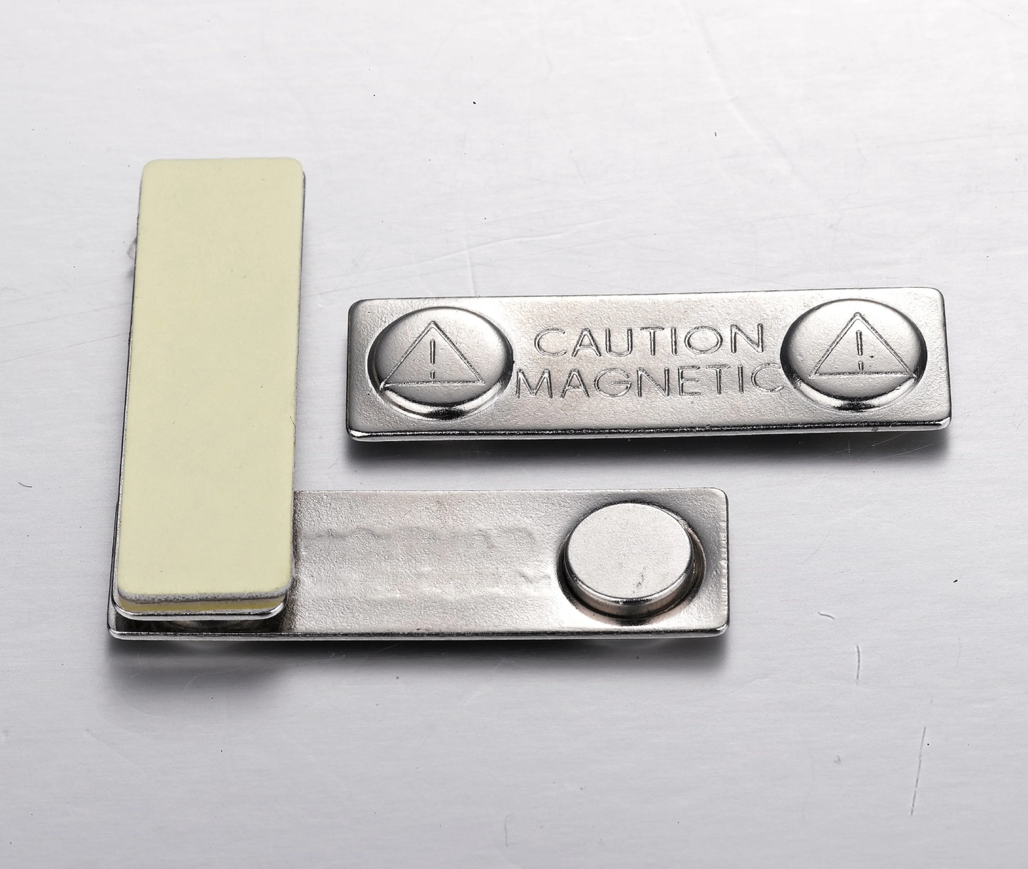 
Magnetic badge holder with steel back plate with 2 strong rare earth neodymium magnets 