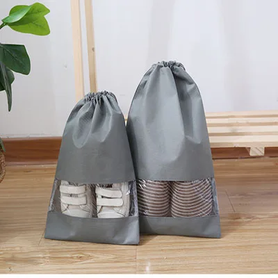 

Wholesale custom LOGO non-woven drawstring bag dust proof PVC shoe bag storage bag