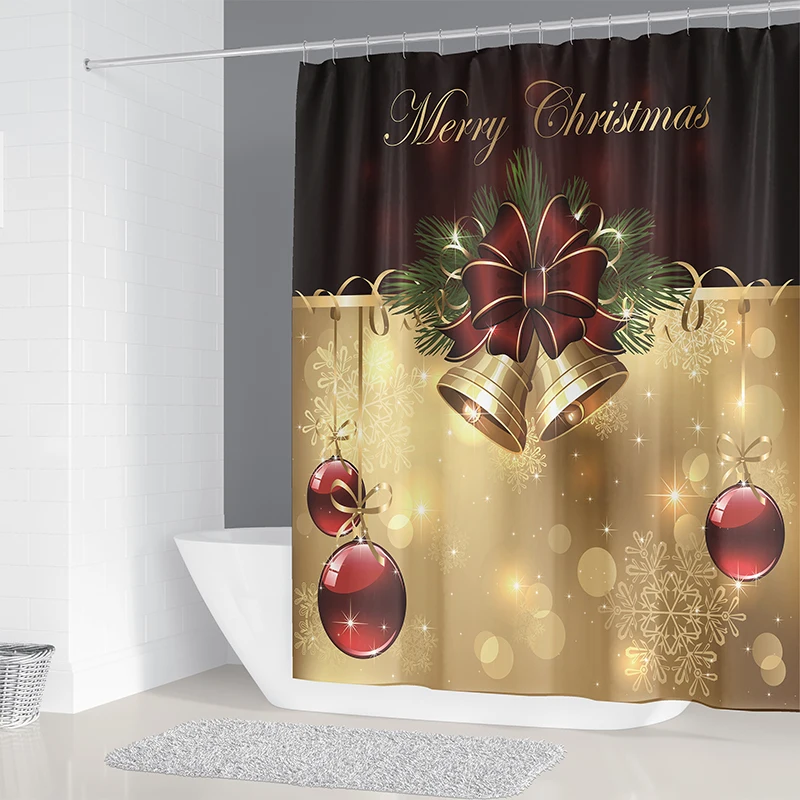 

i@home christmas bathroom 80 inch shower curtain polyester stripes, As picture show