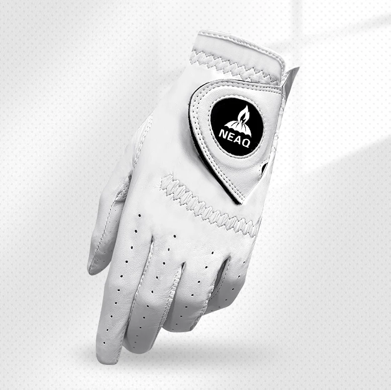 

White Soft Full Color custom Cabretta Leather Golf Glove