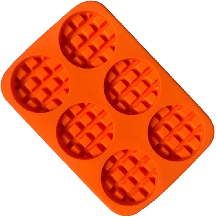 

J168 6 cavity silicone lwaffle molds silicone cake molds, Random