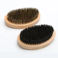 

2019 New style hair brush good quality men beard brush oval shape 360 curve wave birstle beard brush