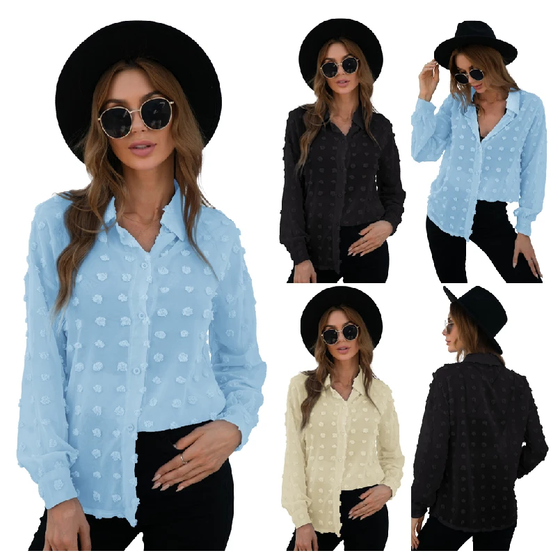

2021 autumn clothes for women custom t-shirt full sleeve unisex polyester blouse