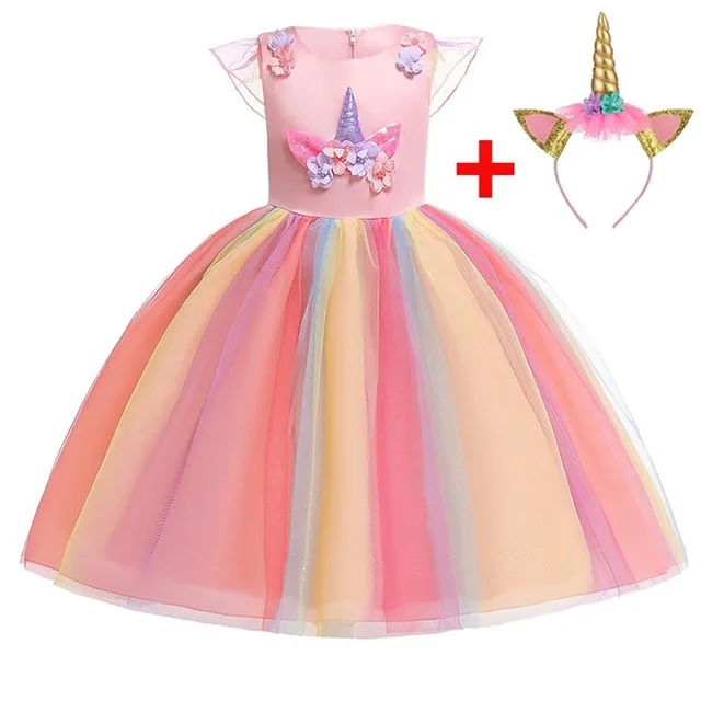 Unicorn Dress For Girls Unicorn Costume Rainbow Tutu Dress For Birthday