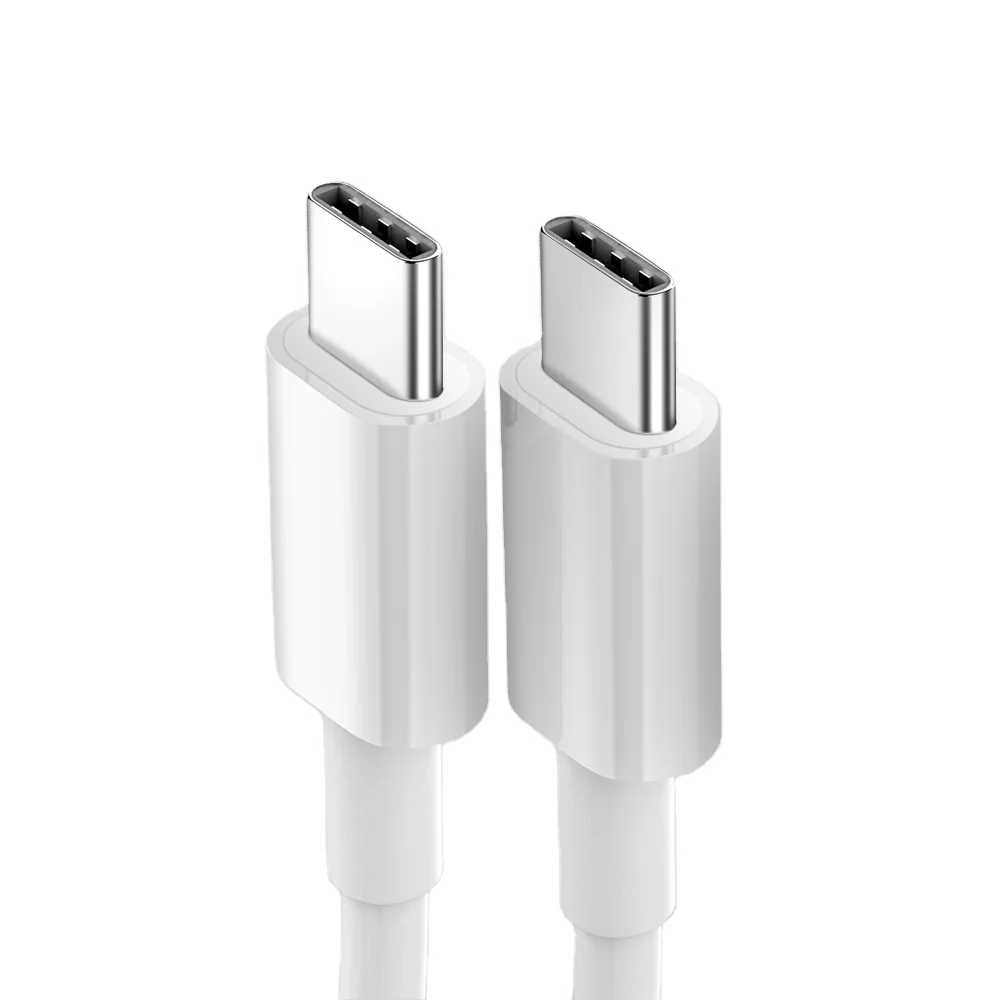 

Type C To Type C TPE Fast Charging Data Cable 5V 3A 60w For Computer Mobile Phone White PD USB-C Cable fast cable For Iphone