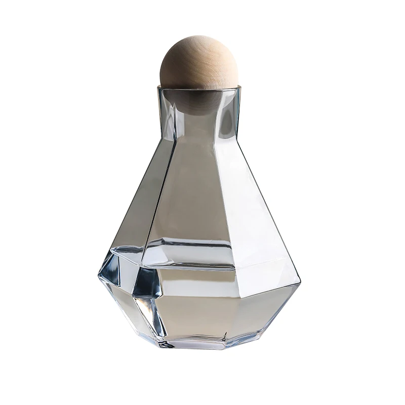 

1200ml/40.58oz Glass Water Pitcher Pot Jug Grey Drink Water Glasses Carafe