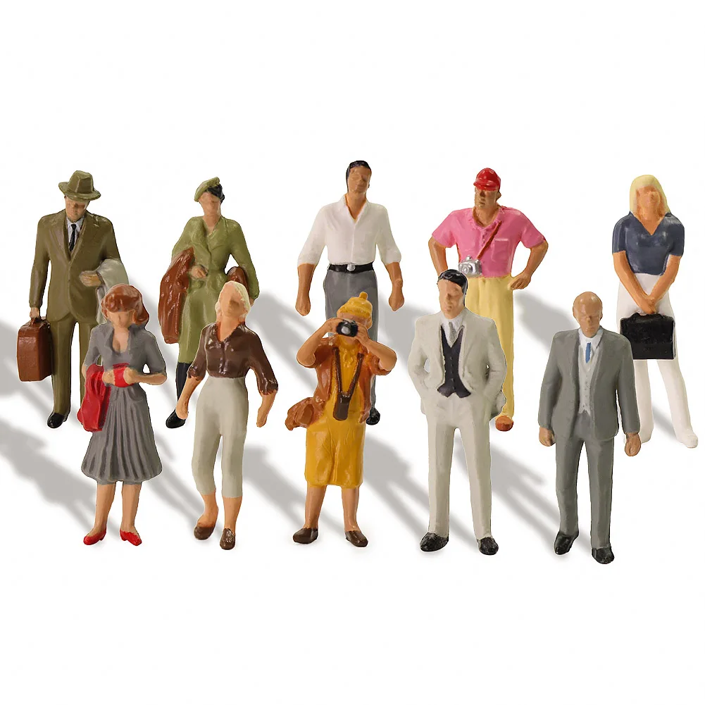 

P4304 Model Train Railway 1:43 O Scale Painted Figures Standing Passenger People