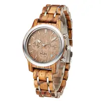 

Amazon Product New Stainless Steel with Wooden Watch for Men and Women Zerba Wood Watches