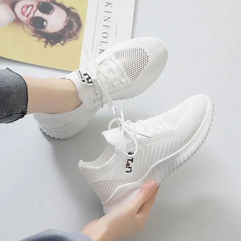 

2020 New arrival breathable mesh light ladies shoes casual sneakers women sports shoes, Optional