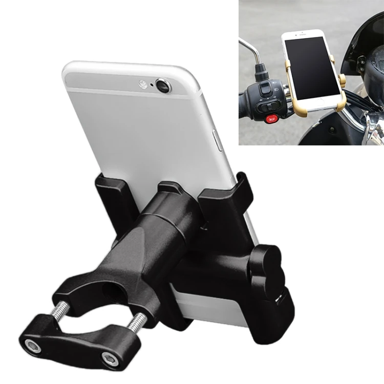 

Durable Motorcycle Handlebar Aluminum Alloy Anti-Corrosion Phone Bracket Phone holder Support Customized Logo