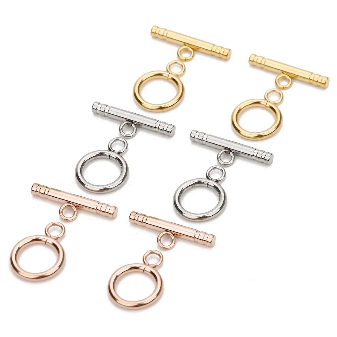

4 sets / bag gold plated stainless steel OT toggle Clasp jewelry connection clasp diy jewelry findings Bracelet accessories