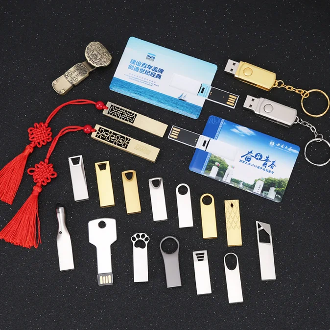 

Waterproof Metal Silver Usb Flash Drive Pen Drive 32GB 16GB 8GB 4GB Pendrive with Mini U Disk Memory Disk Bag Business OEM