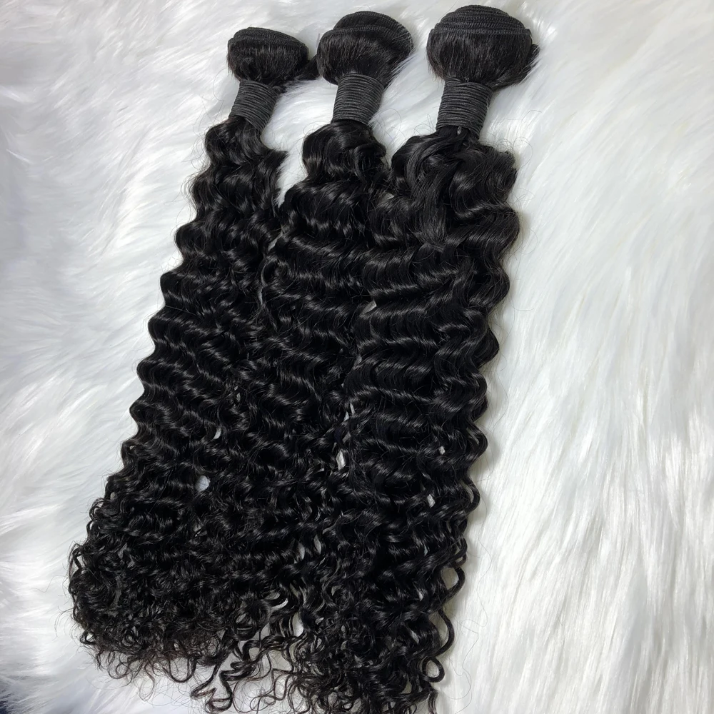 

10A Grade Top Quality cuticle aligned virgin unprocessed hair peruvian water wave bundles with frontal, Natural colors