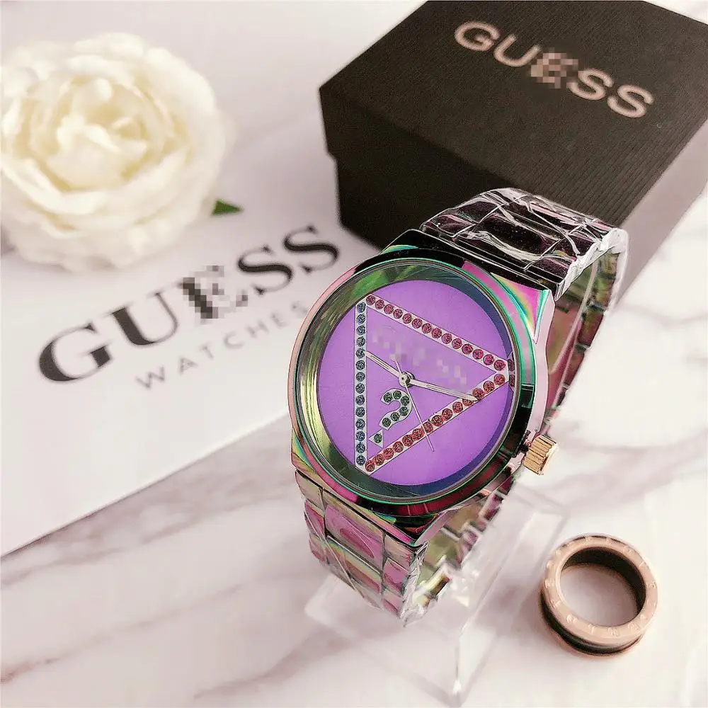 

Table card home men's watch high-end fashion steel belt with diamonds casual female performance goods wholesale WISH fashion, Gold