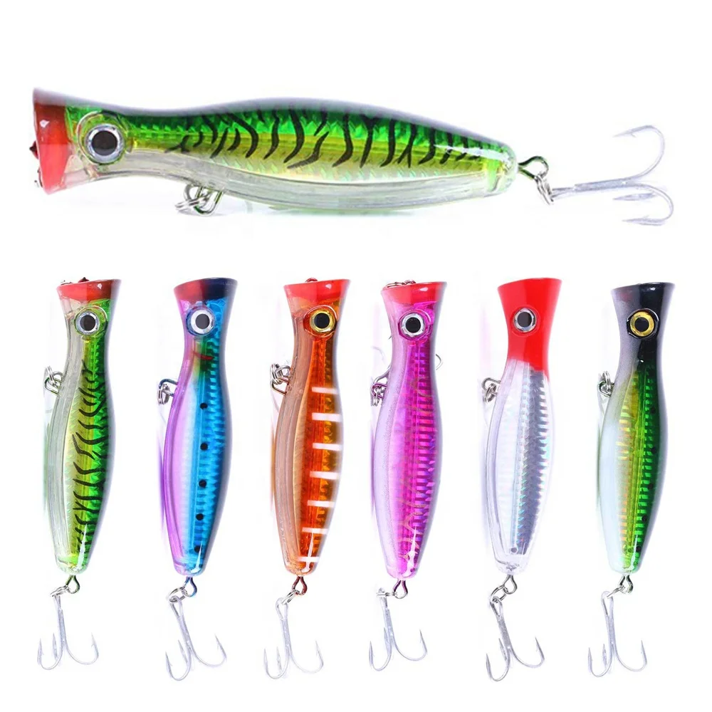 

KY Top Water 130mm 43g Big Popper Lure Fake Bait Artificial Bait Fishing Bait Artificial Fishing Lure Fishing Lures, 6 colors