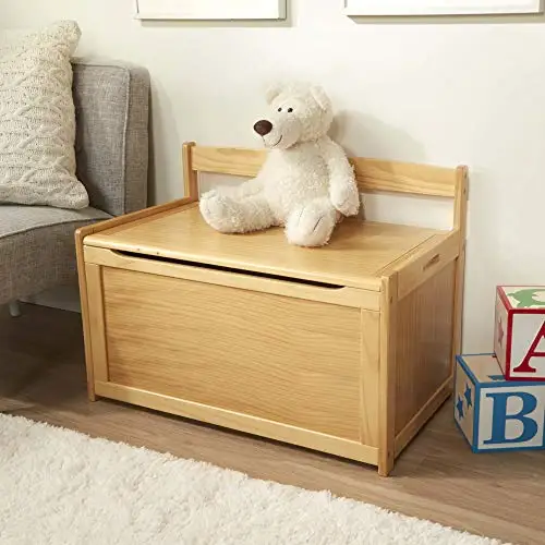 argos white wooden toy box