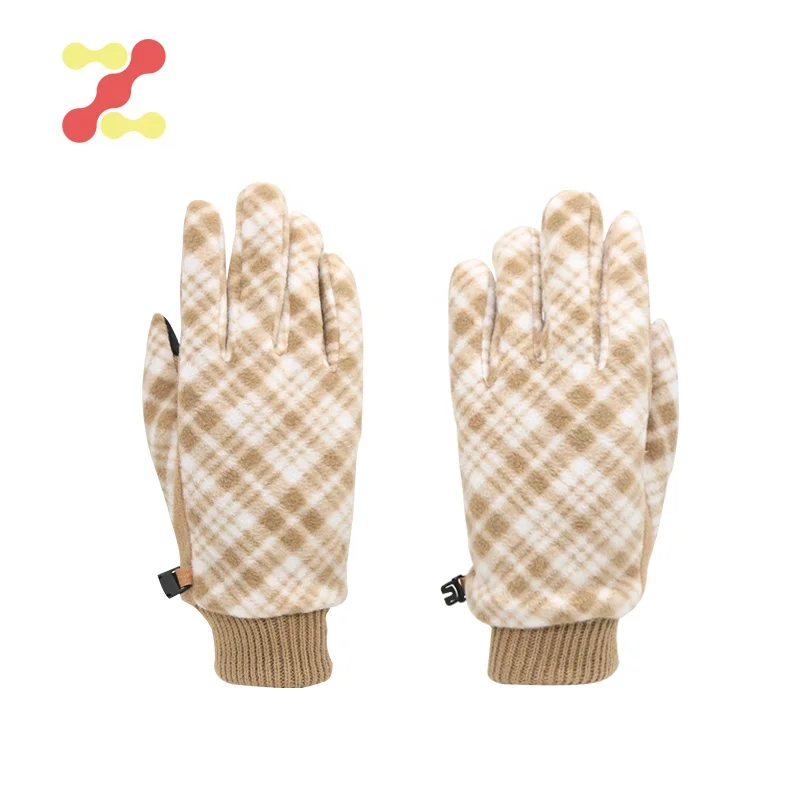 

Allch female Recycle Custom Winter Warm New Fashion warm winter jacquard Mitten Custom Thermal Double Layer Glov, Customized color