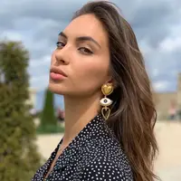 

Fashion gold eye heart drop earrings For Women Wholesale N911200