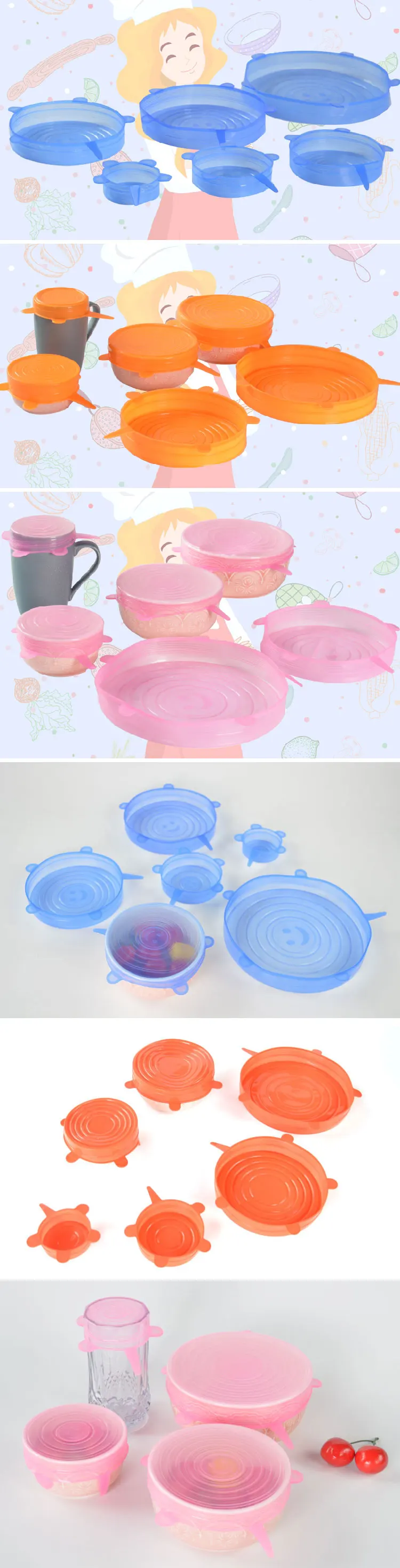 Hyri Eco Friendly Lfgb Grade 6 Pack Freezer Safe Reusable Durable