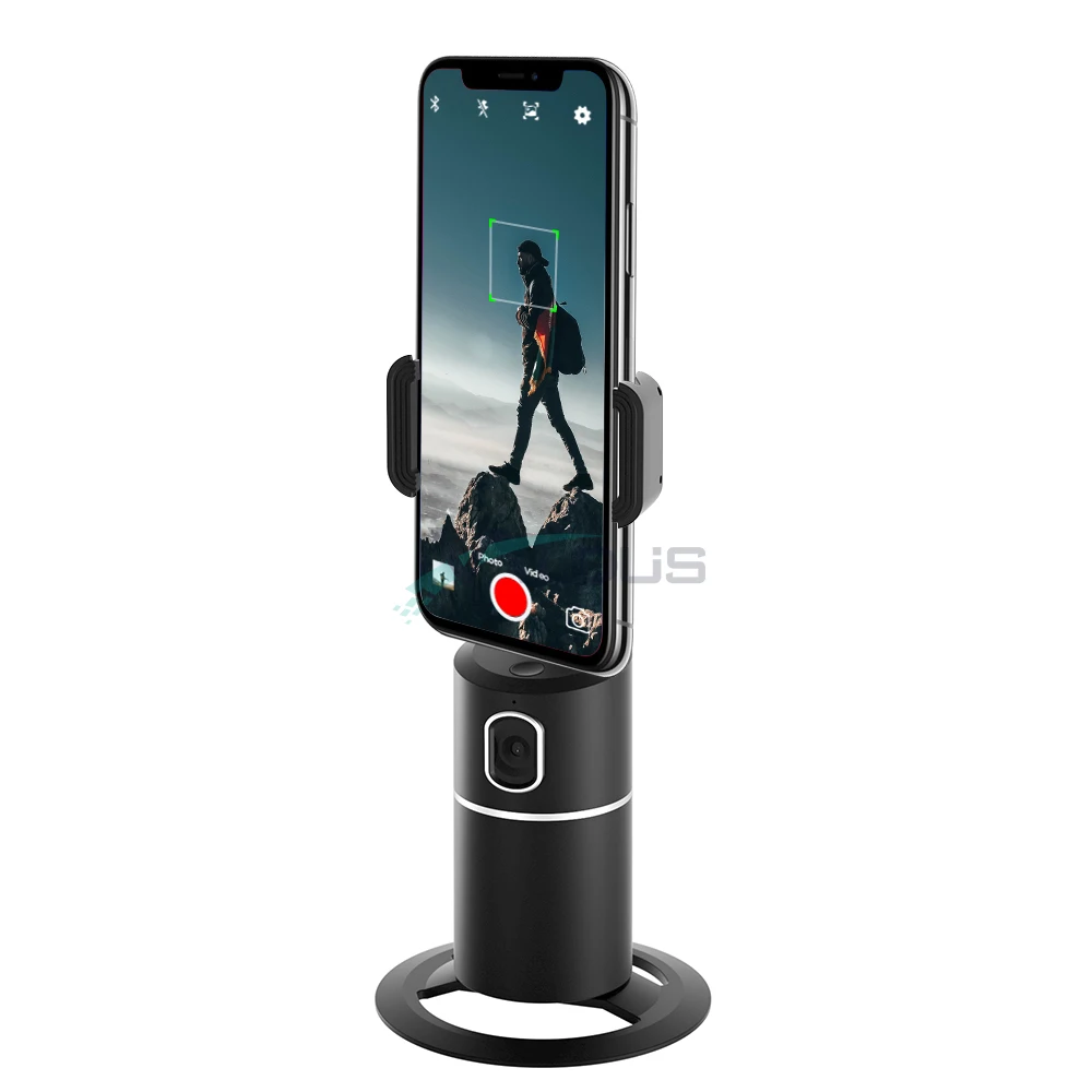 

360 rotation follow up Video podcast equipment Gimbal Tripod stabilizers AI auto face tracking Mobile stand Phone Camera holder