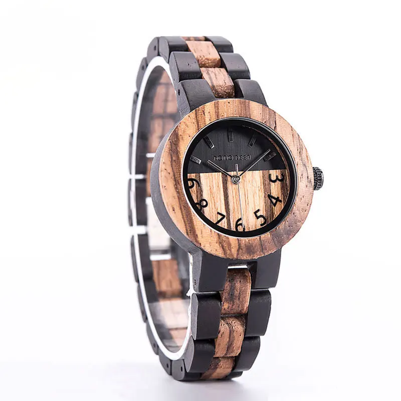 

2020 DODO DEER minimalist quartz watch unique women's koa wood watches with private label