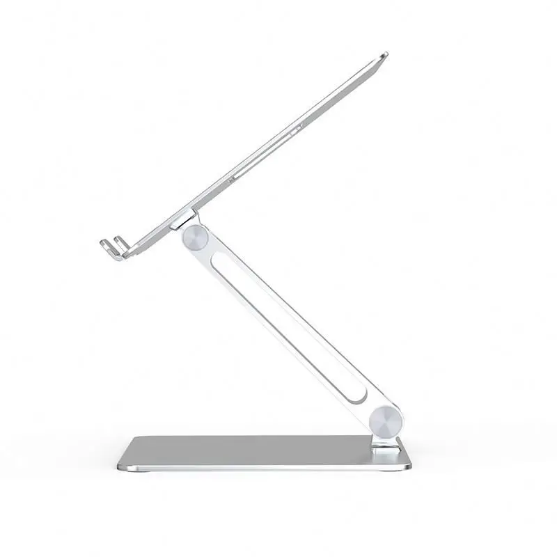 

Portable folding tablet holder TOL4s universal metal tablet bracket desktop stand, Silver