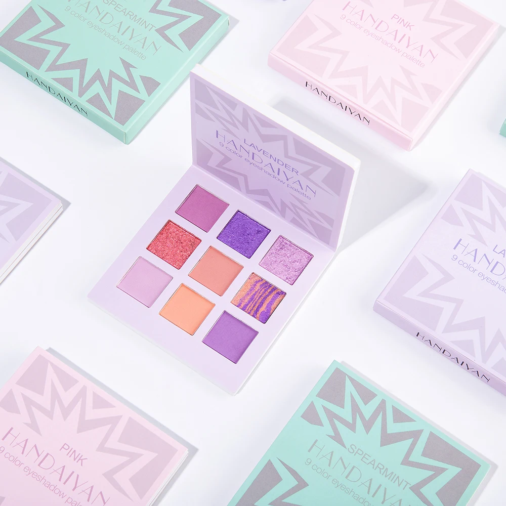 

Free shipping HANDAIYAN 9colours cream brown eyeshadow eye palette shadow pallet make up drop shipping