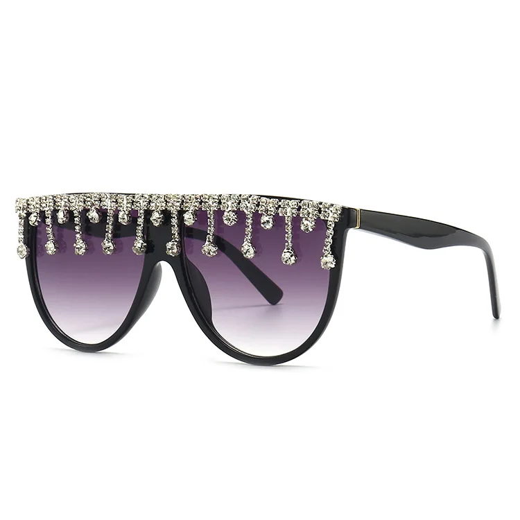 

Trend Diamond-studded Sunglasses Large Frame UV400 Sunglasses For Women, 5 colors