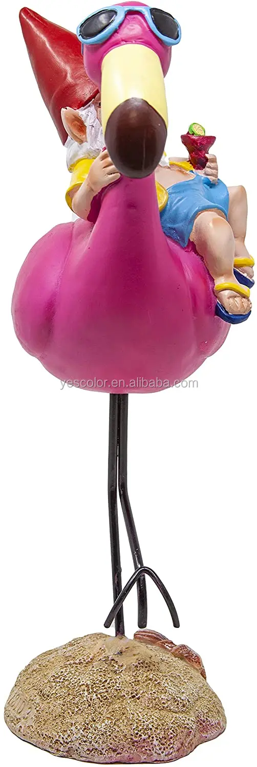 Funny Flamingo Outdoor Garden Gnome Statue Buy Resin Garden Gnome