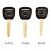Transponder key blank shell with brass key chip for car keys replacement