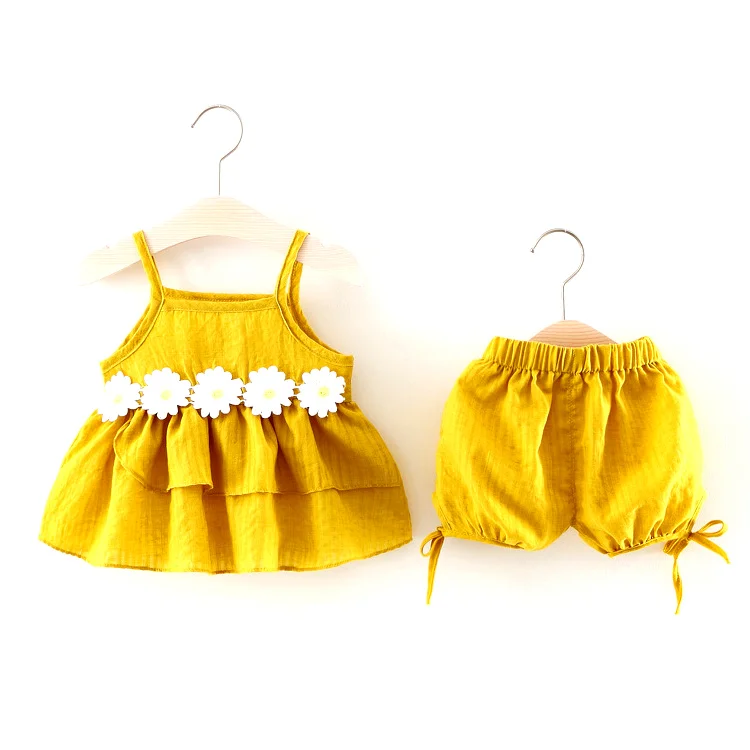 

Wholesale price set girl toddler cute summer girls strapped skirt baby clothes