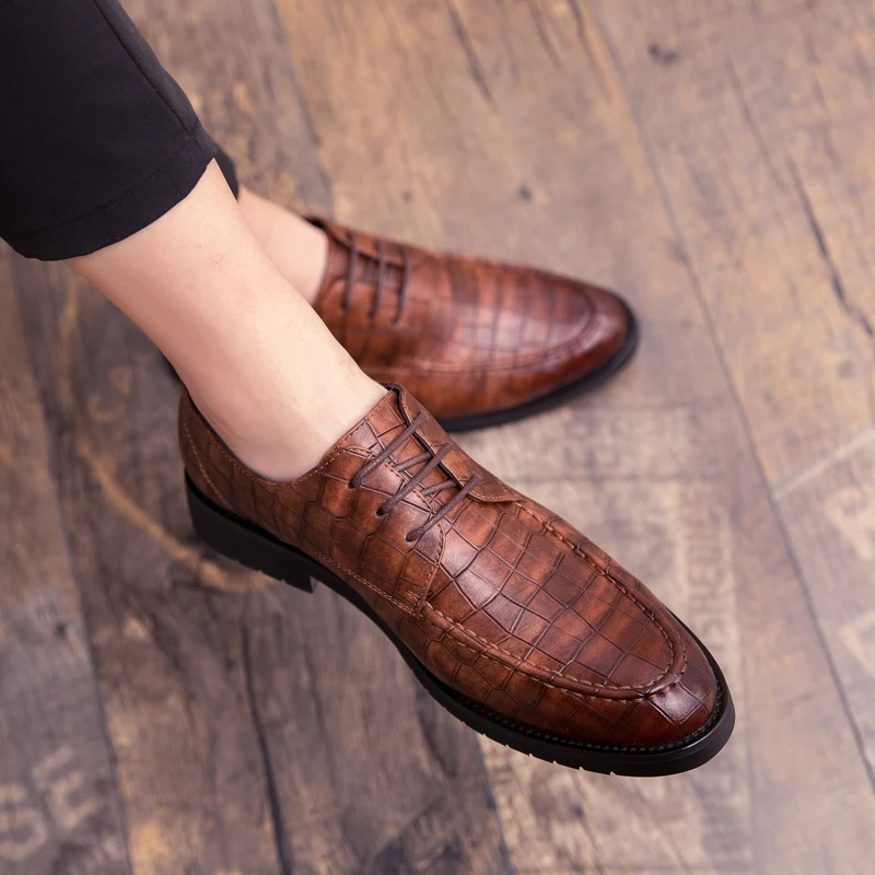 

Bullock pointed PU leather shoes British men dress shoes Office shoes for men