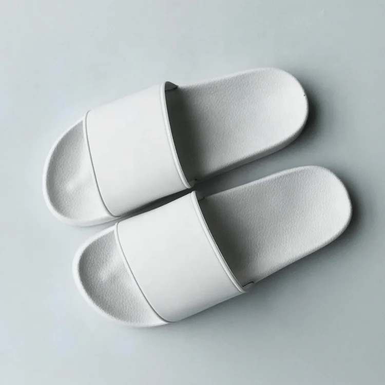 

2021 New slipper wholesale Custom Logo Pvc Pu Slippers new color With Embossed Printing Flip Flops For Company home slippers