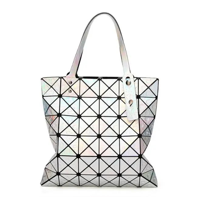 

2022 Hologram Laser Geometry Bag Sequins Mirror Water Drop Laser Shoulder Bags Handbag Diamond Casual Tote Bucket Bag