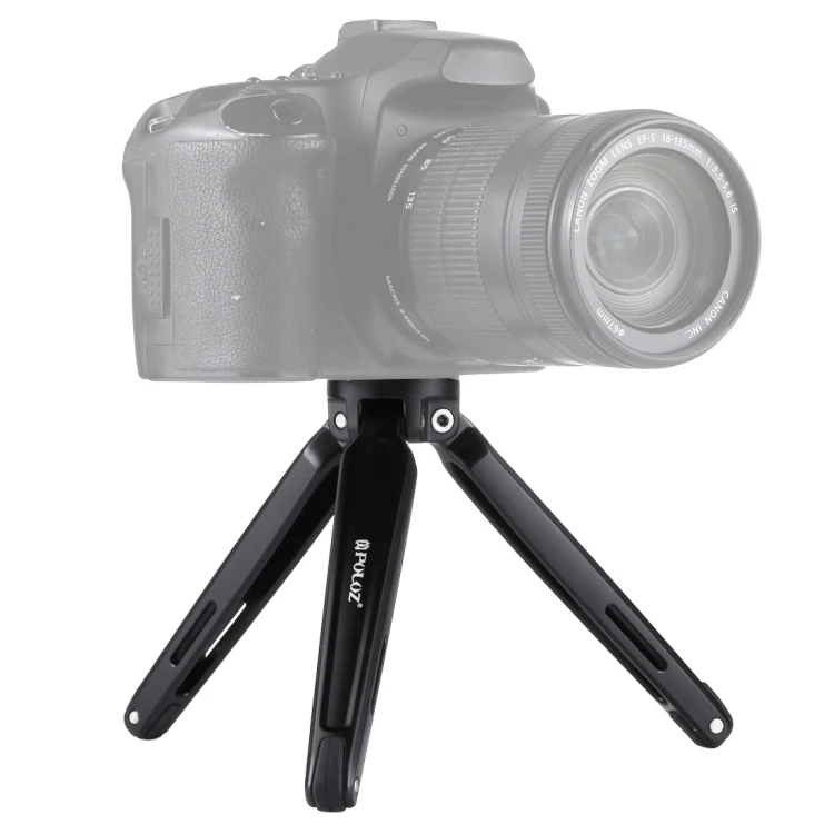 

PULUZ Pocket Mini Metal Desktop Camera Tripod Mount with 1/4 inch to 3/8 inch Thread Adapter Screw for DSLR & Digital Cameras DS