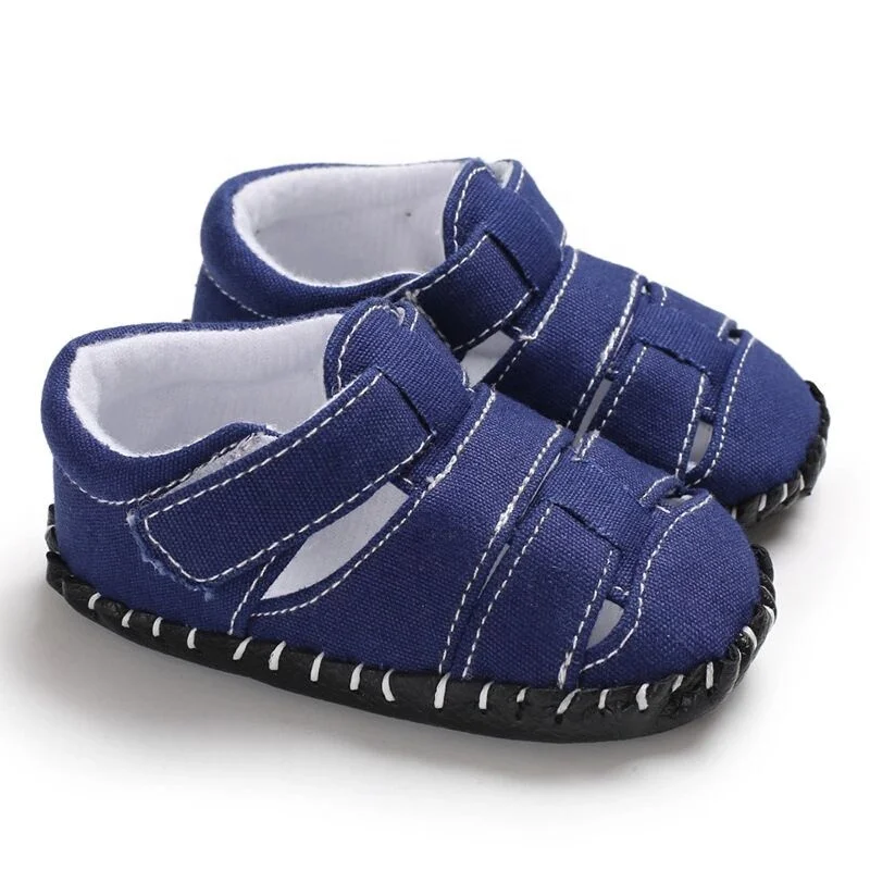 
Handmade White Infant Toddler Canvas Stylish Baby Summer Boys Sports Sandals 