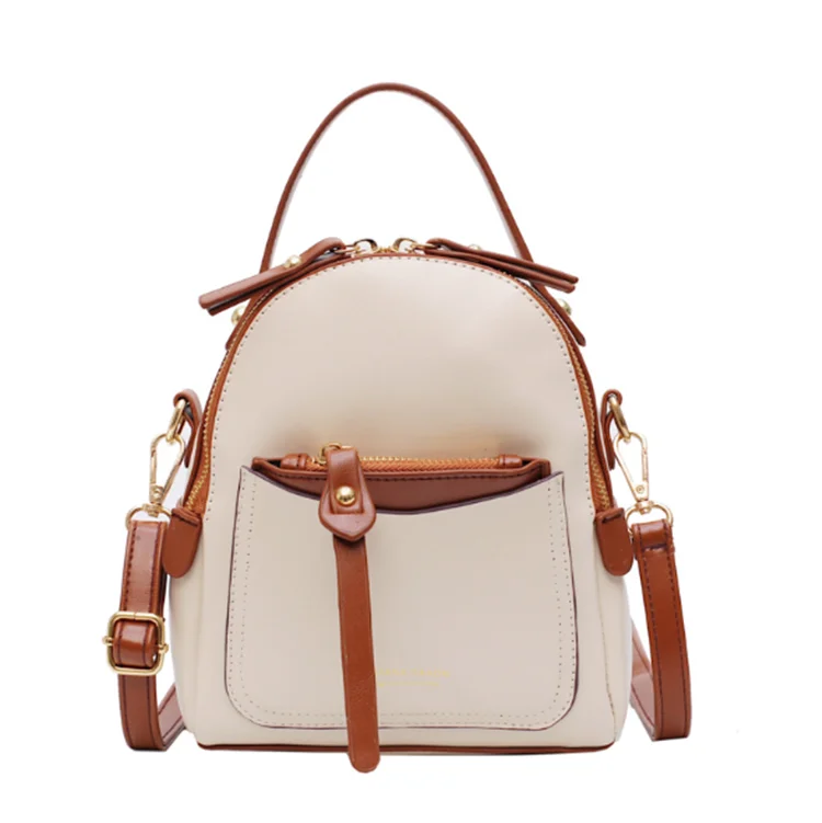 

Mini Leather Backpack Women 2020 New Fashion Student Small Bag Casual Bag, Green, black, khaki, beige
