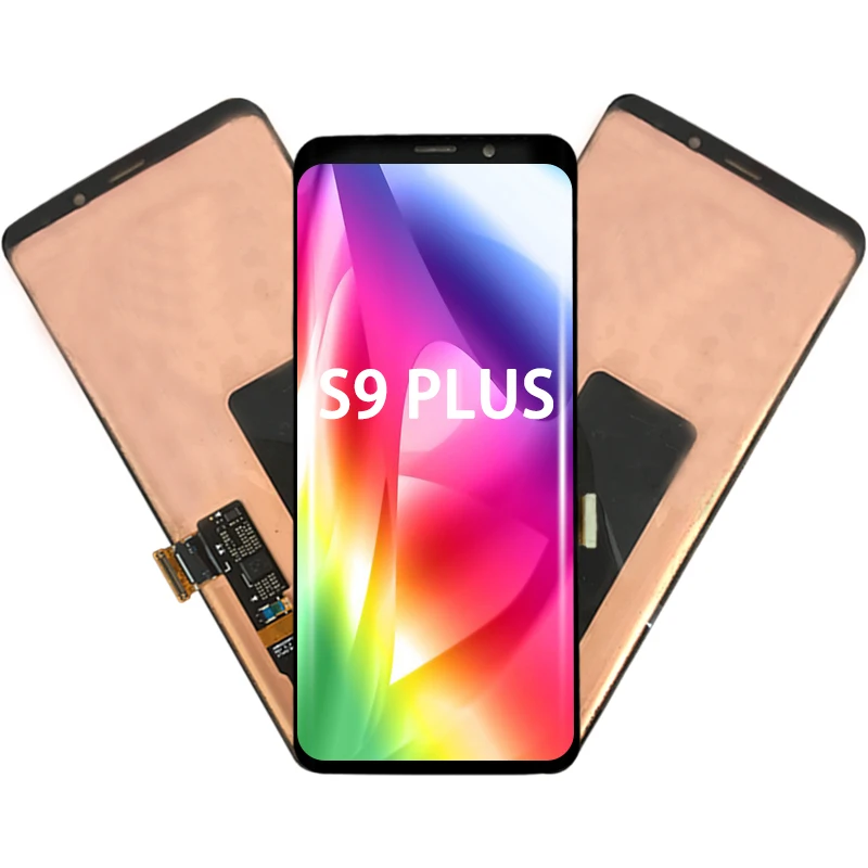 

S9+ original super AMOLED screen for Samsung Galaxy S9 Plus SM-G965 G965 LCD Display Touch Screen Digitizer + Frame Assembly, Black/white
