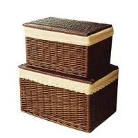 

Factory rattan storage basket storage box wicker picnic basket